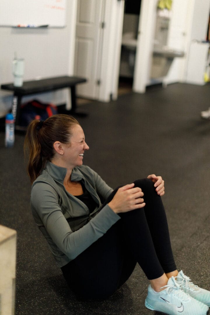Example of a Golden Moment captured inside the gym: laughter and joy enjoying the community.