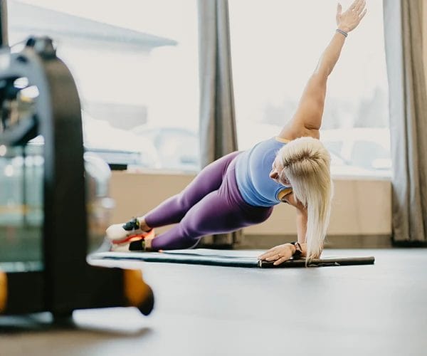 woman taking a physical therapy class